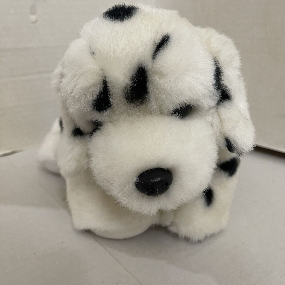 Charter Club Dalmatian Puppy Plush 10" White Black Spots Red Collar Bells Dog